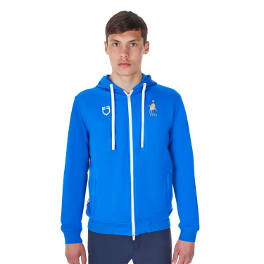 Camisola polar masculina Equestro x FISE Azul da Savoia Camisola polar masculina Equestro x FISE Azul da Savoia