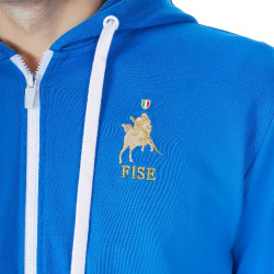 Camisola polar masculina Equestro x FISE Azul da Savoia Camisola polar masculina Equestro x FISE Azul da Savoia