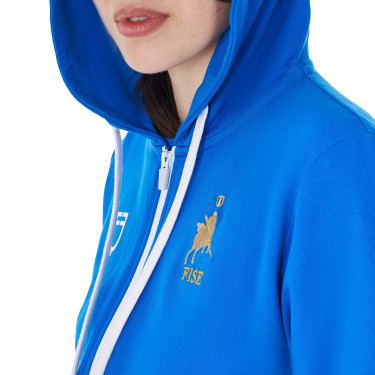 Moletom polar feminino Equestro x FISE Azul da Savoia Moletom polar feminino Equestro x FISE Azul da Savoia