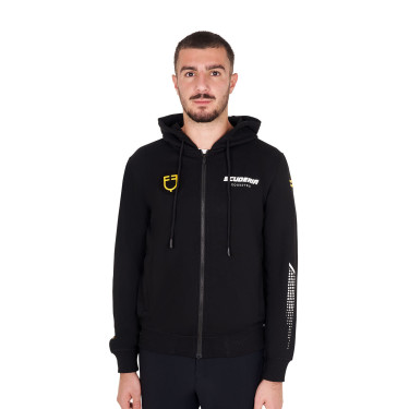 Moletom masculino Equestro Scuderia com capuz Preto