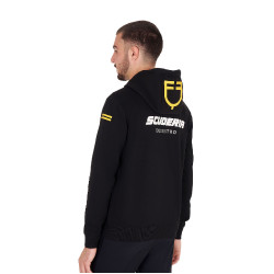 Moletom masculino Equestro Scuderia com capuz Preto