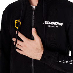 Moletom masculino Equestro Scuderia com capuz Preto