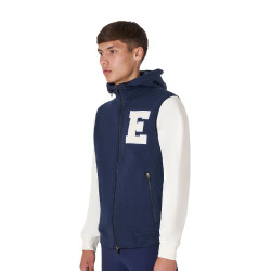Hoodie Equestro masculino equitação bicolor com fecho
