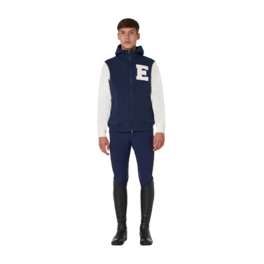 Hoodie Equestro masculino equitação bicolor com fecho