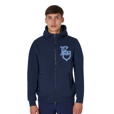 Sweat masculino Equestro EQ com fecho frontal Blazer marinho Azul-marinho