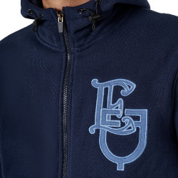 Sweat masculino Equestro EQ com fecho frontal Blazer marinho Azul-marinho