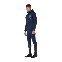 Sweat masculino Equestro EQ com fecho frontal Blazer marinho Azul-marinho