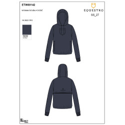 Sweat feminino Equestro com recortes Blazer marinho Azul-marinho