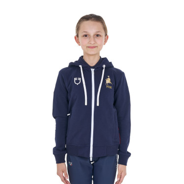 Moletom infantil unissex Equestro x FISE Blazer marinho Azul-marinho