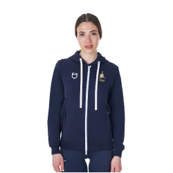 Moletom com capuz feminino Equestro x FISE Blazer marinho Azul-marinho Moletom com capuz feminino Equestro x FISE Blazer marinho Azul-marinho