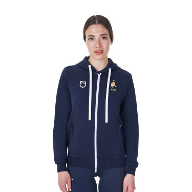 Moletom com capuz feminino Equestro x FISE Blazer marinho Azul-marinho Moletom com capuz feminino Equestro x FISE Blazer marinho Azul-marinho