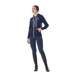 Moletom com capuz feminino Equestro x FISE Blazer marinho Azul-marinho Moletom com capuz feminino Equestro x FISE Blazer marinho Azul-marinho