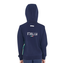 Moletom com capuz infantil unissex em lã polar Equestro x FISE Blazer marinho Azul-marinho Moletom com capuz infantil unissex em lã polar Equestro x FISE Blazer marinho Azul-marinho