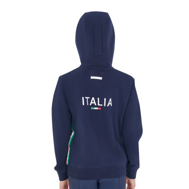 Moletom com capuz infantil unissex em lã polar Equestro x FISE Blazer marinho Azul-marinho Moletom com capuz infantil unissex em lã polar Equestro x FISE Blazer marinho Azul-marinho