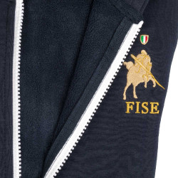 Moletom com capuz infantil unissex em lã polar Equestro x FISE Blazer marinho Azul-marinho Moletom com capuz infantil unissex em lã polar Equestro x FISE Blazer marinho Azul-marinho