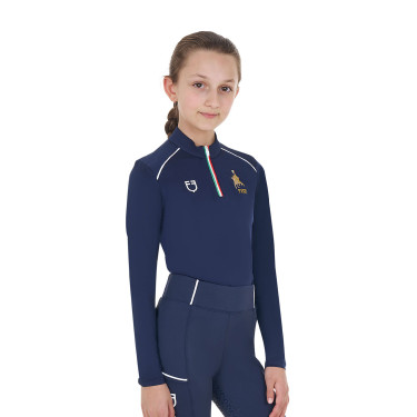 Camada base infantil unissexo Equestro x FISE Blazer marinho Azul-marinho Camada base infantil unissexo Equestro x FISE Blazer marinho Azul-marinho