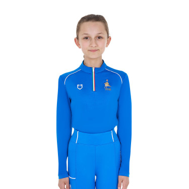 Camada base infantil unissexo Equestro x FISE Azul da Savoia