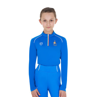 Camada base infantil unissexo Equestro x FISE Azul da Savoia