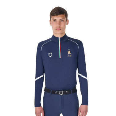 Camada base de treino masculina Equestro x FISE Blazer marinho Azul-marinho