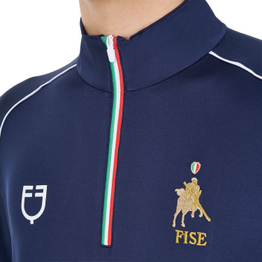 Camada base de treino masculina Equestro x FISE Blazer marinho Azul-marinho