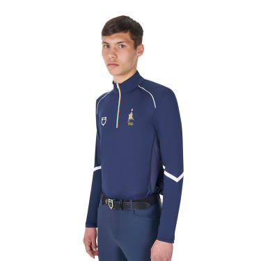 Camada base de treino masculina Equestro x FISE Blazer marinho Azul-marinho