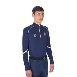 Camada base de treino masculina Equestro x FISE Blazer marinho Azul-marinho