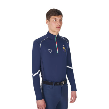 Camada base de treino masculina Equestro x FISE Blazer marinho Azul-marinho
