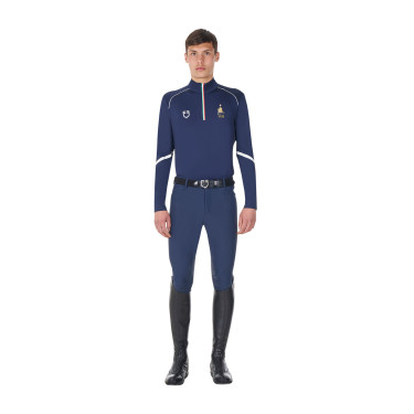 Camada base de treino masculina Equestro x FISE Blazer marinho Azul-marinho