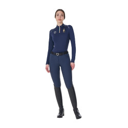 Camada base de treino feminina Equestro x FISE Blazer marinho Azul-marinho Camada base de treino feminina Equestro x FISE Blazer marinho Azul-marinho