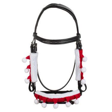 Conjunto de Natal Supreme cobre-narigueira + protetores de montantes Vermelho