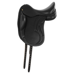 Sela de adestramento monoflap Equestro em couro Preto