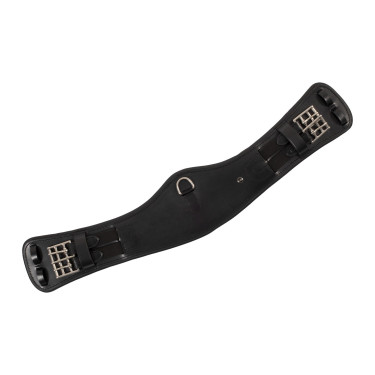 Cilha de dressage anatómica Equestro com placa de logótipo Preto Cilha de dressage anatómica Equestro com placa de logótipo Preto