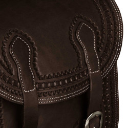 Alforje Pool's Bisaccia Handtooled Castanho escuro Alforje Pool's Bisaccia Handtooled Castanho escuro