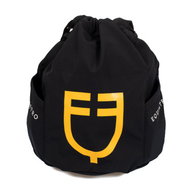 Saco para capacete Equestro com bolsos laterais Preto