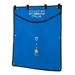 Cortina longa de box Equestro x FISE com logotipo bordado Azul da Savoia