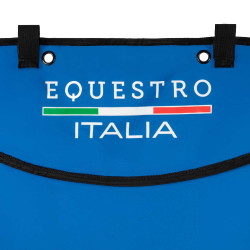 Cortina longa de box Equestro x FISE com logotipo bordado Azul da Savoia