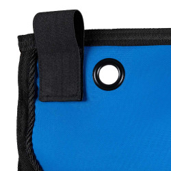 Cortina longa de box Equestro x FISE com logotipo bordado Azul da Savoia