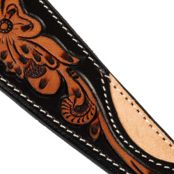 Rendas western Pool’s dark floral tooling Preto / natural