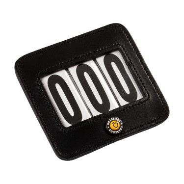 Porta-número de concurso Equestro 3 dígitos 9×8 cm Preto