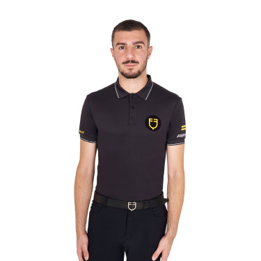 Polo masculino Equestro Scuderia de manga curta Preto Polo masculino Equestro Scuderia de manga curta Preto