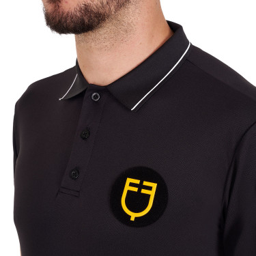 Polo masculino Equestro Scuderia de manga curta Preto Polo masculino Equestro Scuderia de manga curta Preto