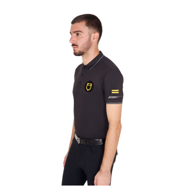 Polo masculino Equestro Scuderia de manga curta Preto Polo masculino Equestro Scuderia de manga curta Preto