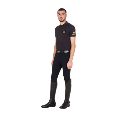 Polo masculino Equestro Scuderia de manga curta Preto Polo masculino Equestro Scuderia de manga curta Preto