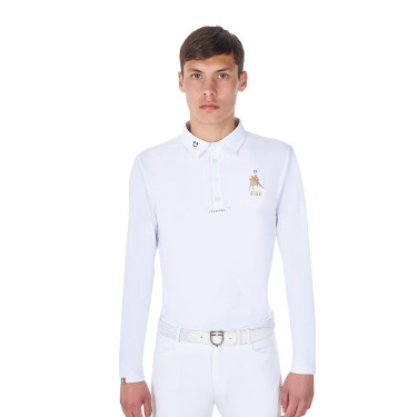 Camisa de concurso equestre masculina manga longa Equestro