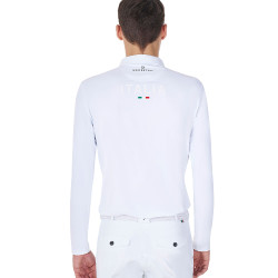 Camisa de concurso equestre masculina manga longa Equestro