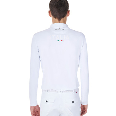 Camisa de concurso equestre masculina manga longa Equestro