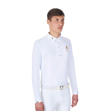 Camisa de concurso equestre masculina manga longa Equestro