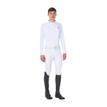Camisa de concurso equestre masculina manga longa Equestro