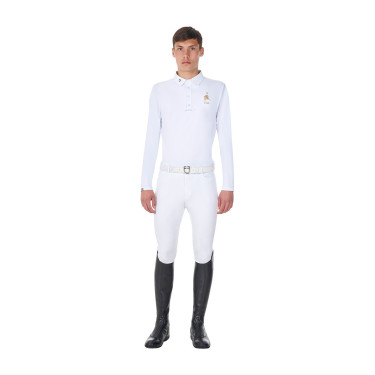 Camisa de concurso equestre masculina manga longa Equestro