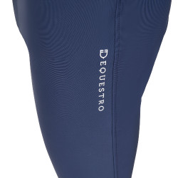 Calças de equitação masculinas Equestro x FISE com grip nos joelhos Blazer marinho Azul-marinho